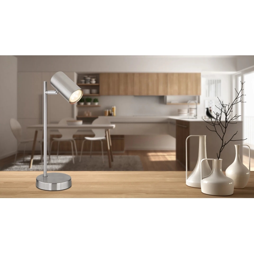 Globo - Asztali lámpa 1xGU10/5W/230V matt króm