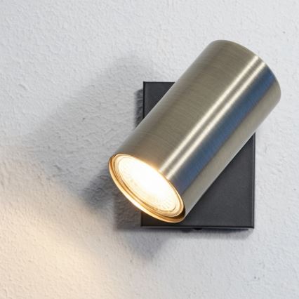 Globo - Fali spotlámpa 1xGU10/25W/230V fekete/sárgaréz