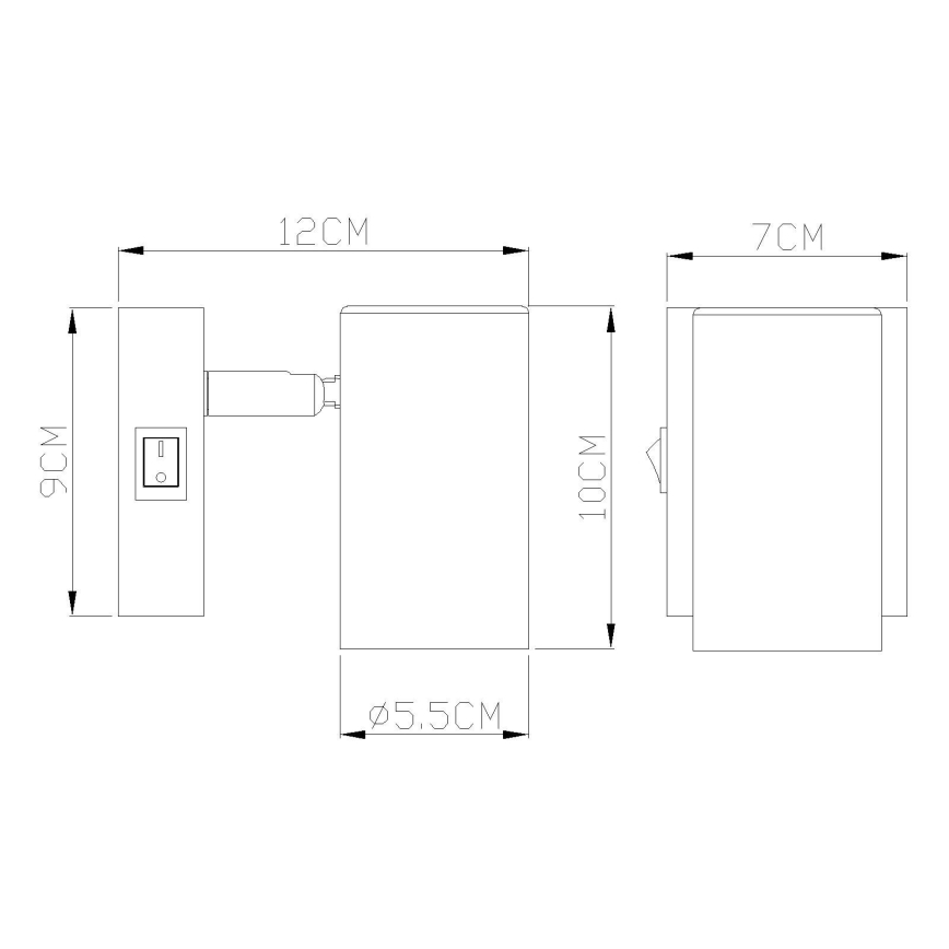Globo - Fali spotlámpa 1xGU10/25W/230V narancs