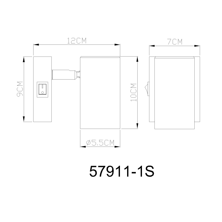 Globo - Fali spotlámpa 1xGU10/25W/230V