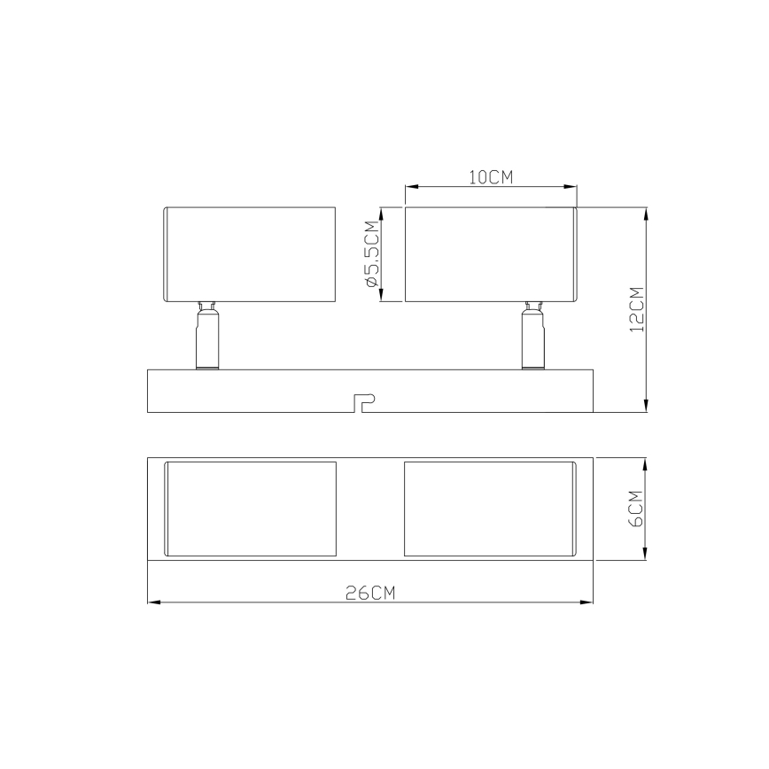 Globo - Spotlámpa 2xGU10/35W/230V fekete