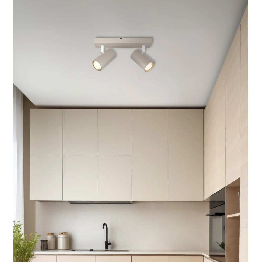 Globo - Spotlámpa 2xGU10/35W/230V bézs