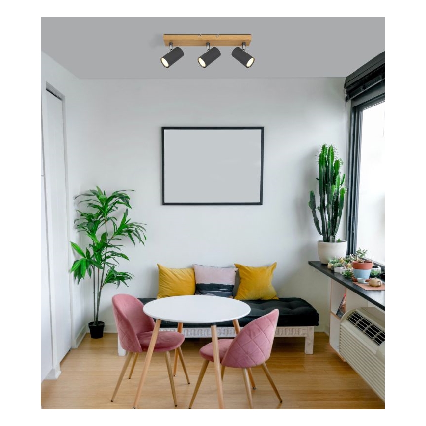 Globo - Spotlámpa 3xGU10/35W/230V szürke/barna