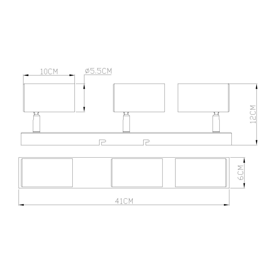 Globo - spotlámpa 3xGU10/25W/230V narancs