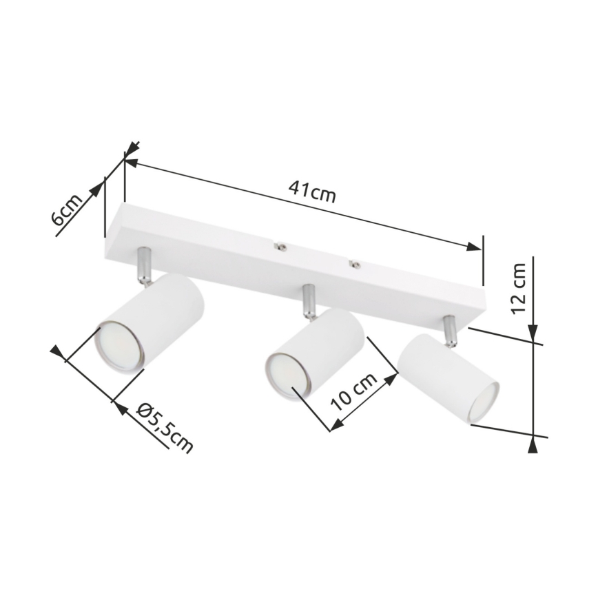 Globo - Spotlámpa 3xGU10/35W/230V fehér