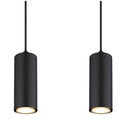 Globo - Csillár zsinóron 4xGU10/35W/230V fekete/barna