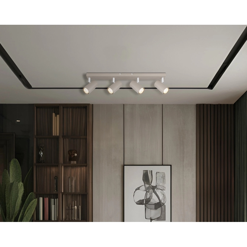 Globo - Irányítható spotlámpa 4xGU10/35W/230V bézs