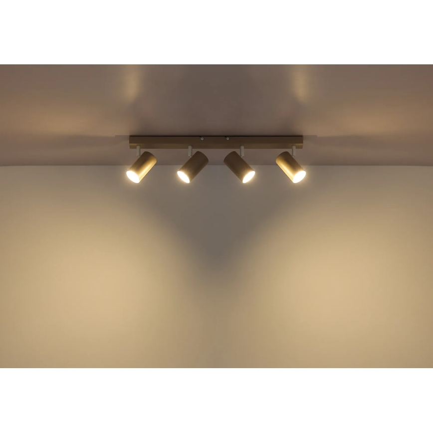 Globo - Irányítható spotlámpa 4xGU10/35W/230V bézs