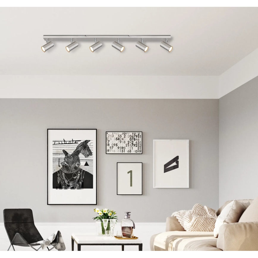 Globo - spotlámpa 6xGU10/35W/230V matt króm