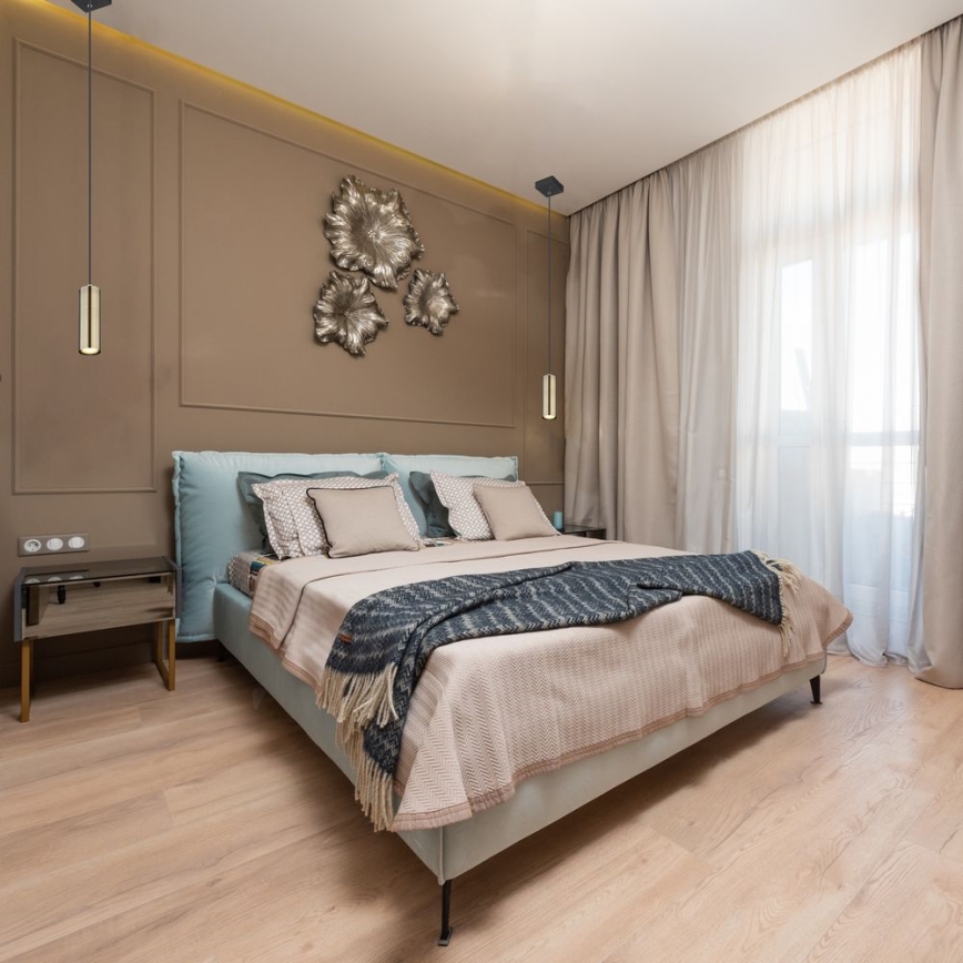 Globo - Függeszték kábelre 1xGU10/35W/230V fekete/sárgaréz