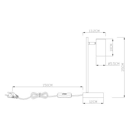 Globo - Asztali lámpa 1xGU10/5W/230V narancs