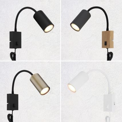 Globo - Rugalmas fali lámpa 1xGU10/25W/230V fekete