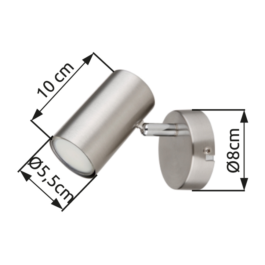 Globo - Fali spotlámpa 1xGU10/25W/230V matt króm