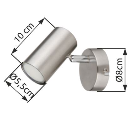 Globo - Fali spotlámpa 1xGU10/25W/230V matt króm
