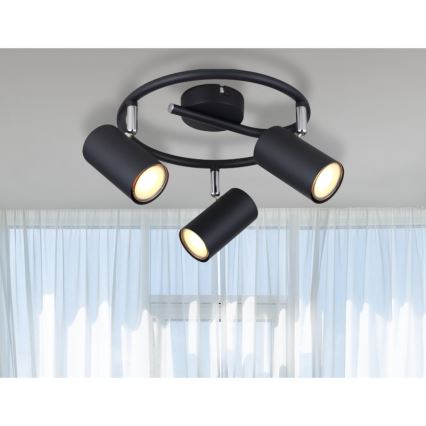 Globo - Spotlámpa 3xGU10/25W/230V fekete