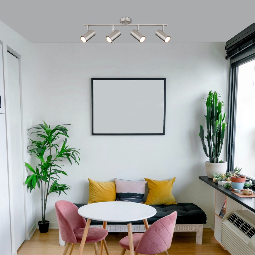 Globo - Spotlámpa 4xGU10/25W/230V matt króm