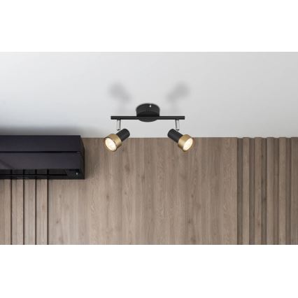 Globo - Spotlámpa  2xGU10/25W/230V fekete/arany