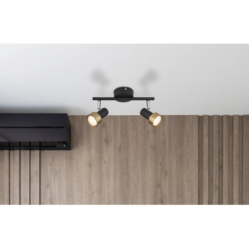 Globo - Spotlámpa  2xGU10/25W/230V fekete/arany