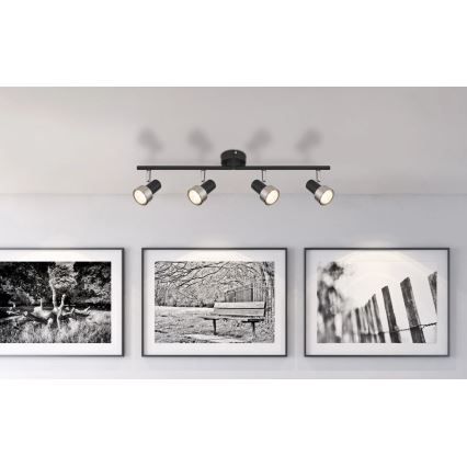 Globo - Spotlámpa  4xGU10/25W/230V fekete/ezüst