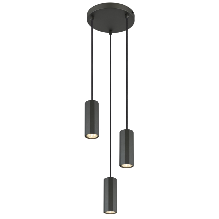 Globo - Csillár zsinóron 3xGU10/25W/230V fekete