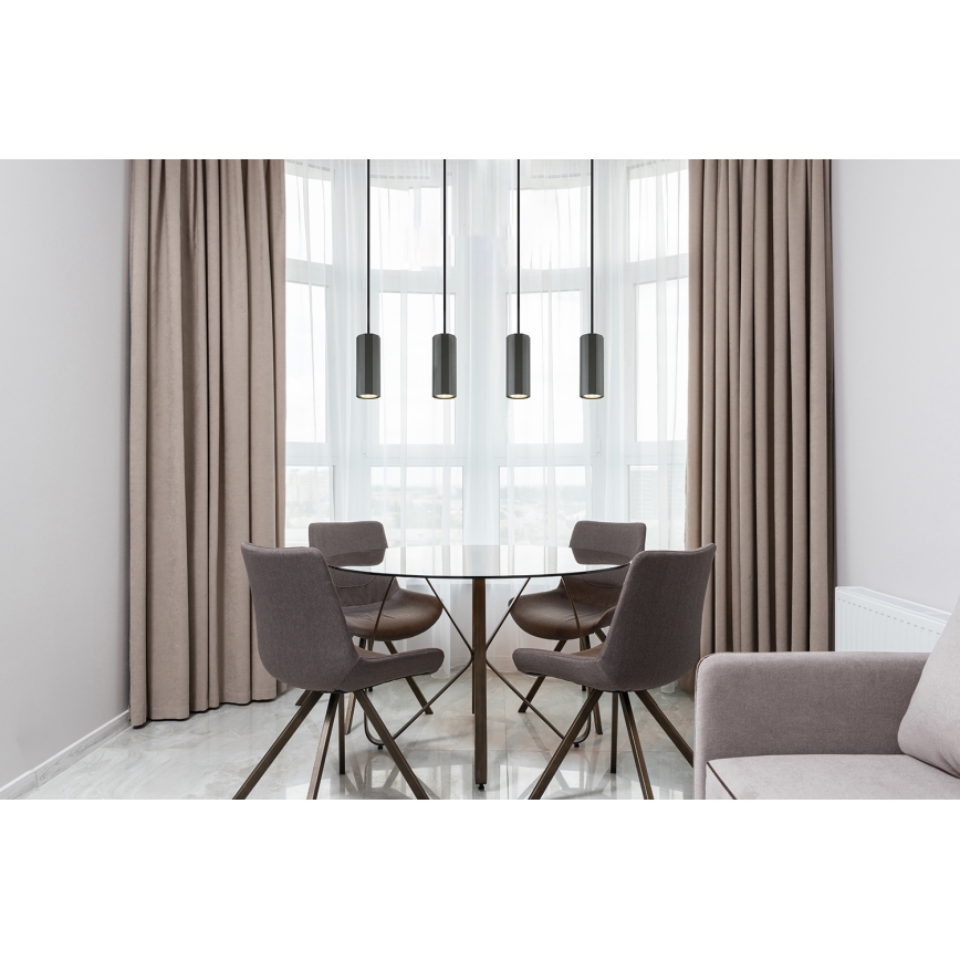 Globo - Csillár zsinóron 4xGU10/25W/230V fekete