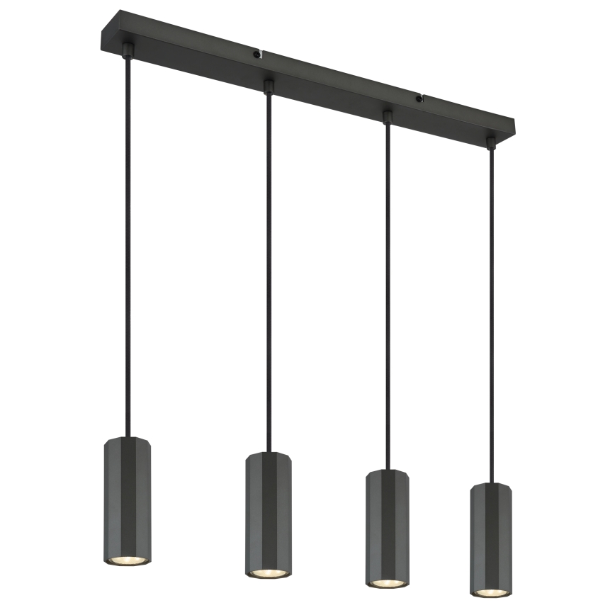 Globo - Csillár zsinóron 4xGU10/25W/230V fekete