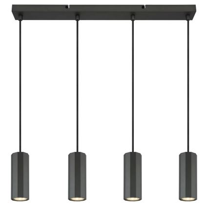 Globo - Csillár zsinóron 4xGU10/25W/230V fekete