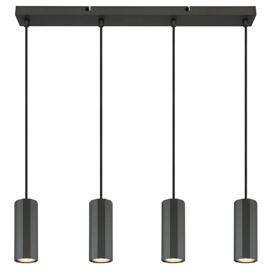 Globo - Csillár zsinóron 4xGU10/25W/230V fekete