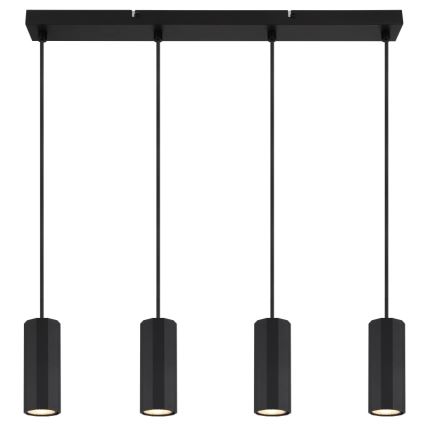 Globo - Csillár zsinóron 4xGU10/25W/230V fekete