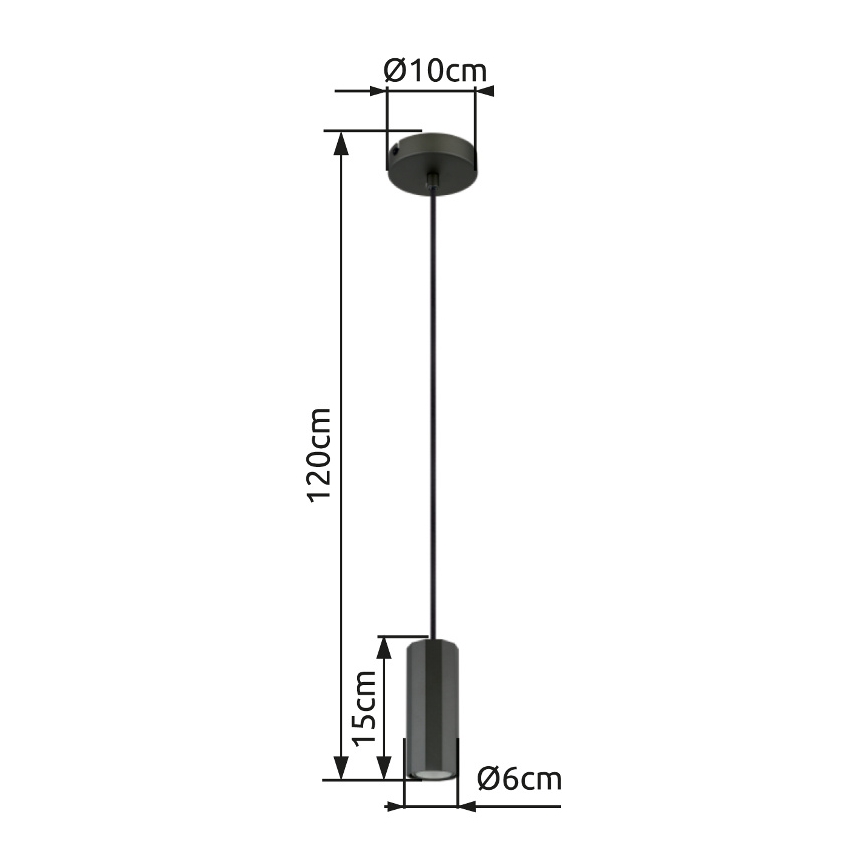 Globo - Csillár zsinóron 1xGU10/25W/230V fekete