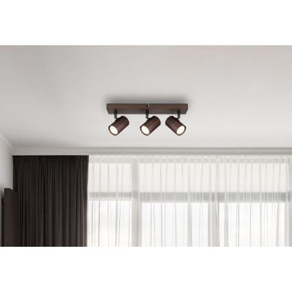 Globo - Spotlámpa 3xGU10/25W/230V barna