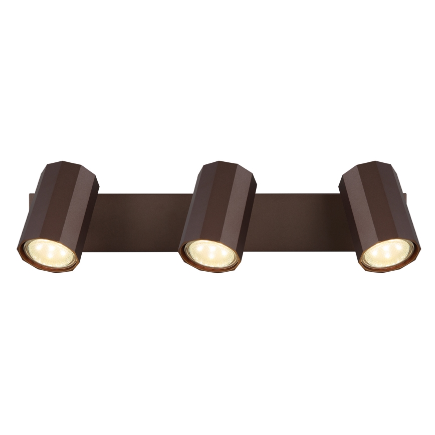 Globo - Spotlámpa 3xGU10/25W/230V barna