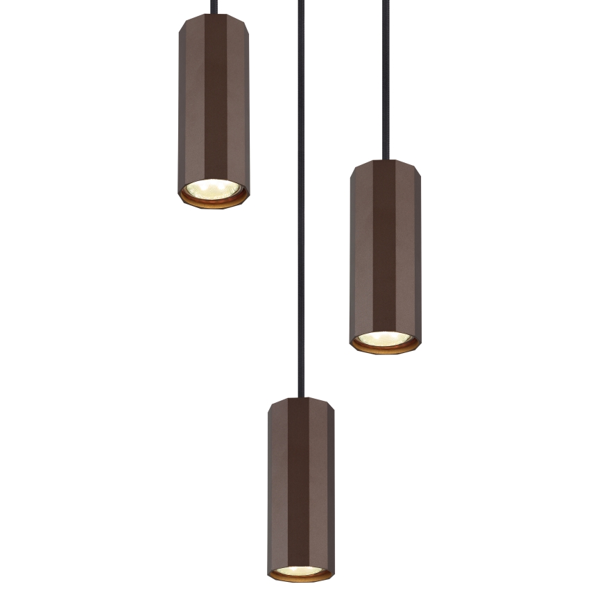 Globo - Csillár zsinóron 3xGU10/25W/230V barna
