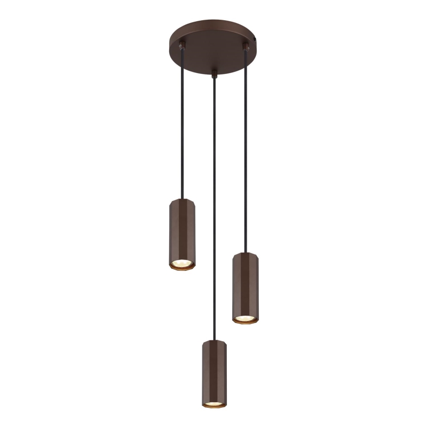 Globo - Csillár zsinóron 3xGU10/25W/230V barna