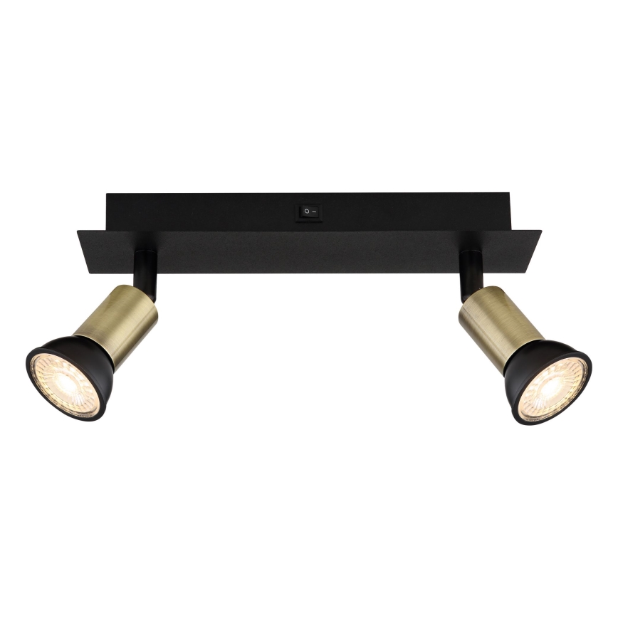 Globo - Spotlámpa 2xGU10/35W/230V fekete/réz