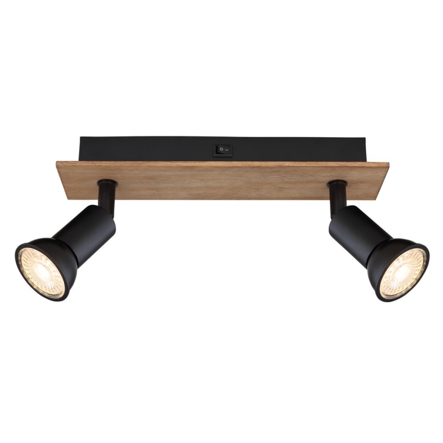 Globo - Spotlámpa 2xGU10/35W/230V fa/fekete