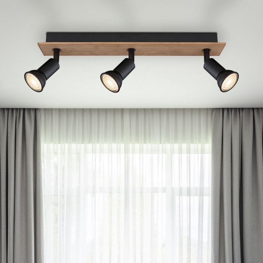 Globo - Spotlámpa 3xGU10/35W/230V fa/fém