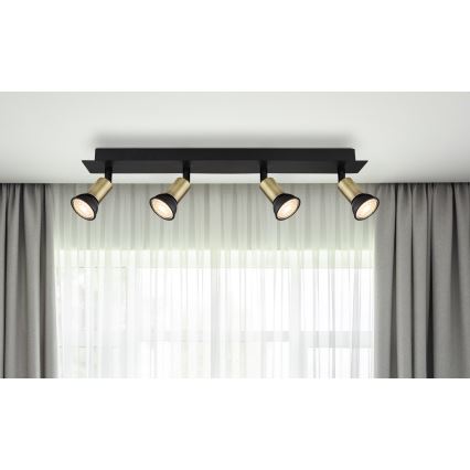 Globo - Spotlámpa 4xGU10/35W/230V fekete/réz