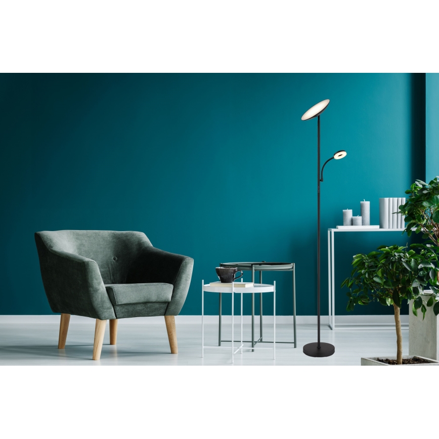 Globo - LED állítható fényerejű állólámpa LED/20W/230V+ LED/5W 3000/4000/6500K fekete