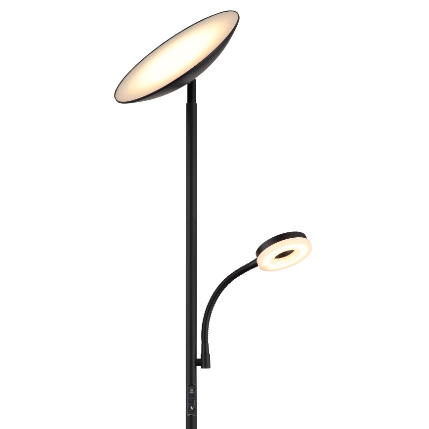 Globo - LED állítható fényerejű állólámpa LED/20W/230V+ LED/5W 3000/4000/6500K fekete