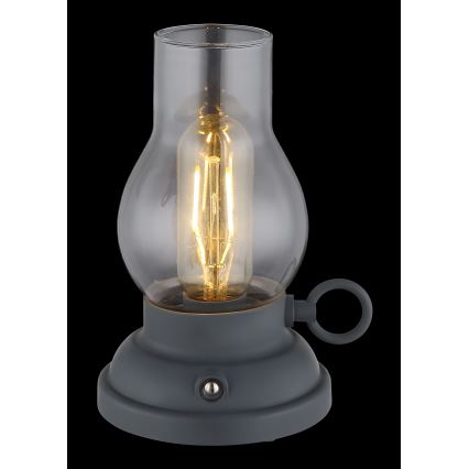 Globo - LED állítható fényerejű, újratölthető érintős asztali lámpa LED/1W/3,7V 1200 mAh antracit