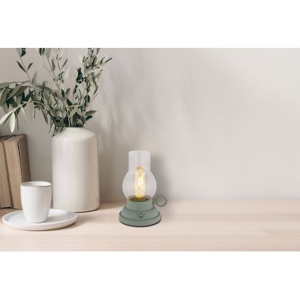 Globo - LED állítható fényerejű, újratölthető érintős asztali lámpa LED/1W/3,7V 1200 mAh zöld