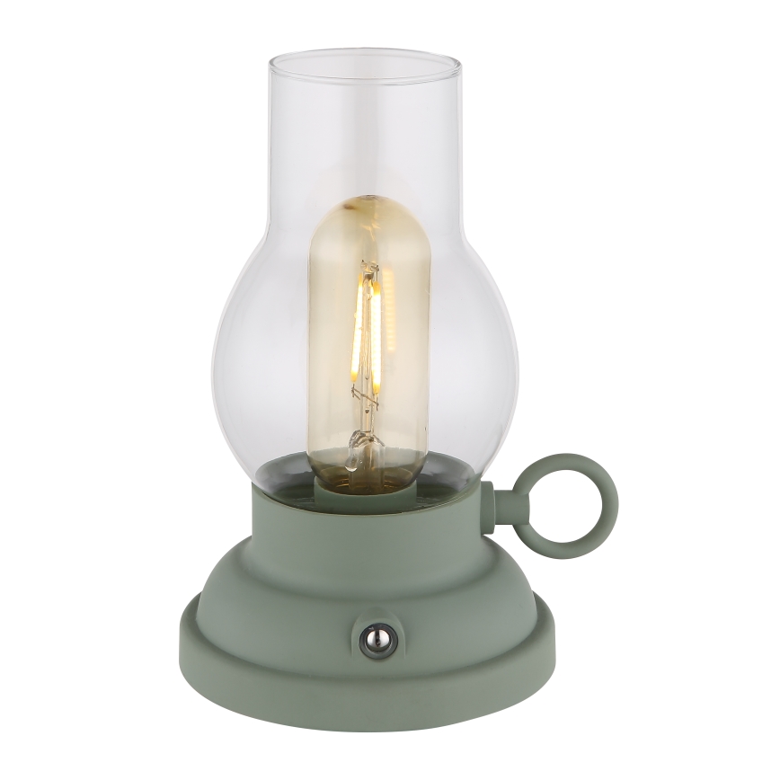 Globo - LED állítható fényerejű, újratölthető érintős asztali lámpa LED/1W/3,7V 1200 mAh zöld