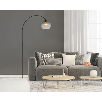 Globo - Állólámpa 1xE27/60W/230V fekete