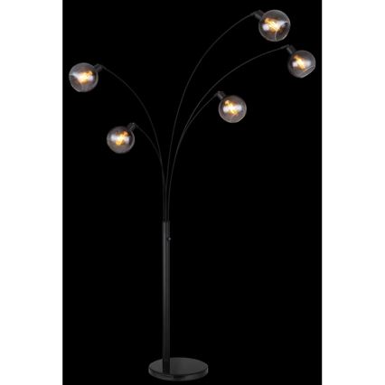 Globo - Állólámpa 5xE27/40W/230V füstös