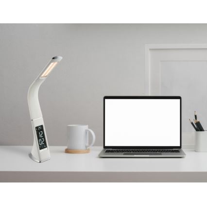 Globo - LED érintőkapcsolós asztali lámpa kijelzővel LED/6,5W/230V 3000/4500/5800K fehér