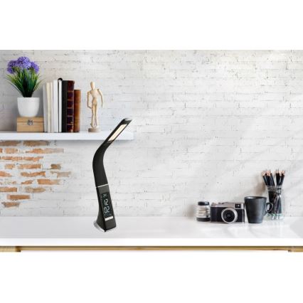 Globo - LED érintőkapcsolós asztali lámpa állítható fényerővel, kijelzővel LED/6,5W/230V 3000/4500/5800K fekete