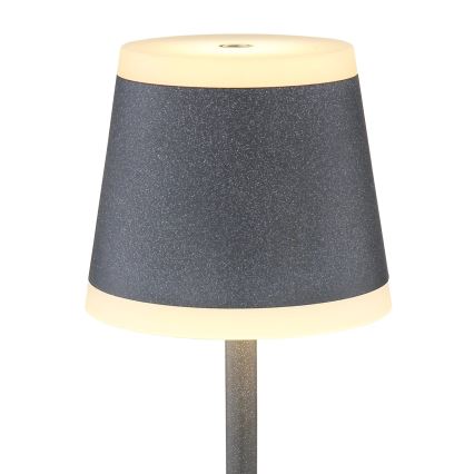 Globo - LED Dimmelhető újratölthető érintős asztali lámpa LED/4,6W/3,7V 3000K 1800mAh szürke IP54