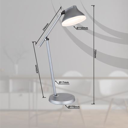 Globo - LED Dimmelhető érintős asztali lámpa LED/8W/230V