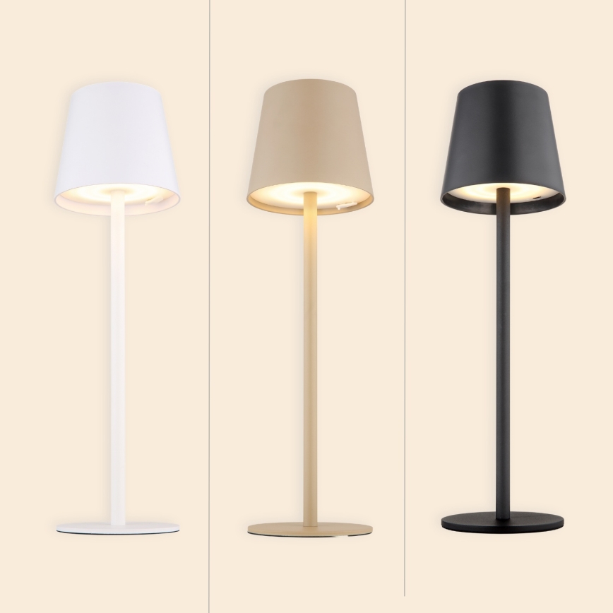 Globo - LED Dimmelhető érintős kültéri lámpa LED/3W/3,7V IP44 1800 mAh USB bézs